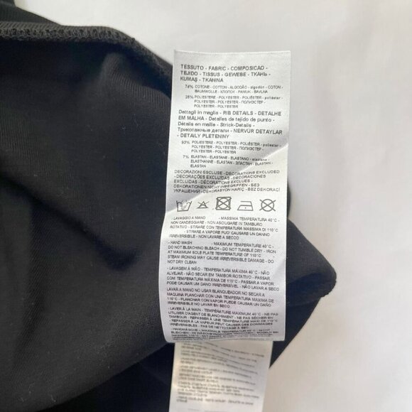 NWT ARMANI EXCHANGE WOMEN'S BLACK BLUE SMILEY GRAPHIC PRINT CREWNECK SWEATSHIRT - Picture 14 of 14